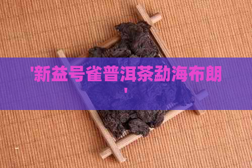 '新益号雀普洱茶勐海布朗'