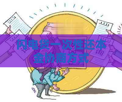 闪电贷一次性还本金协商方式