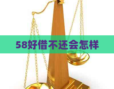 58好借不还会怎样